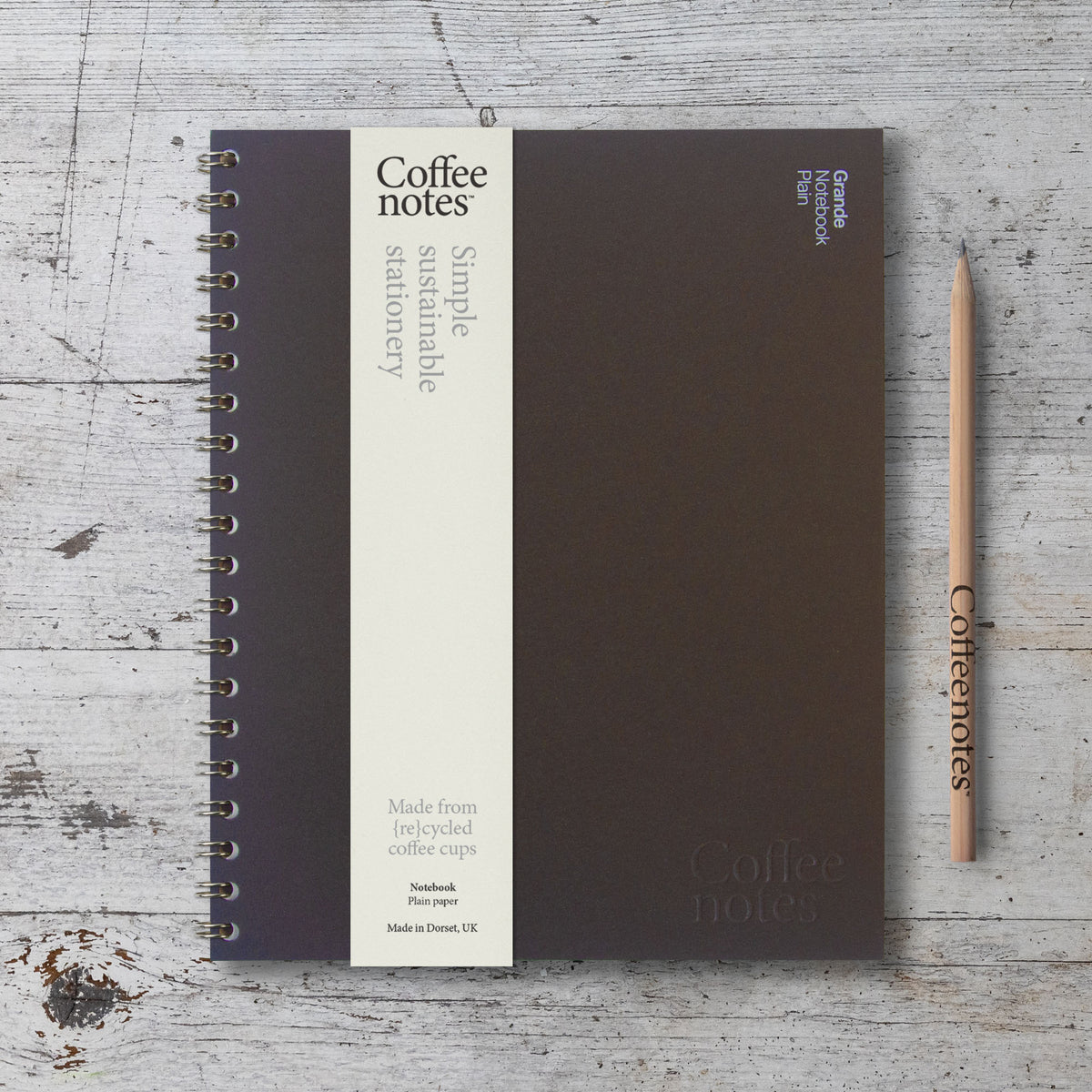 Espresso Wirebound Notebook (Plain)