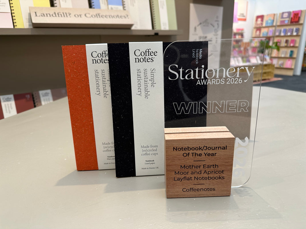 Coffeenotes - Sustainable Stationery | Recycled Coffee Cup Waste