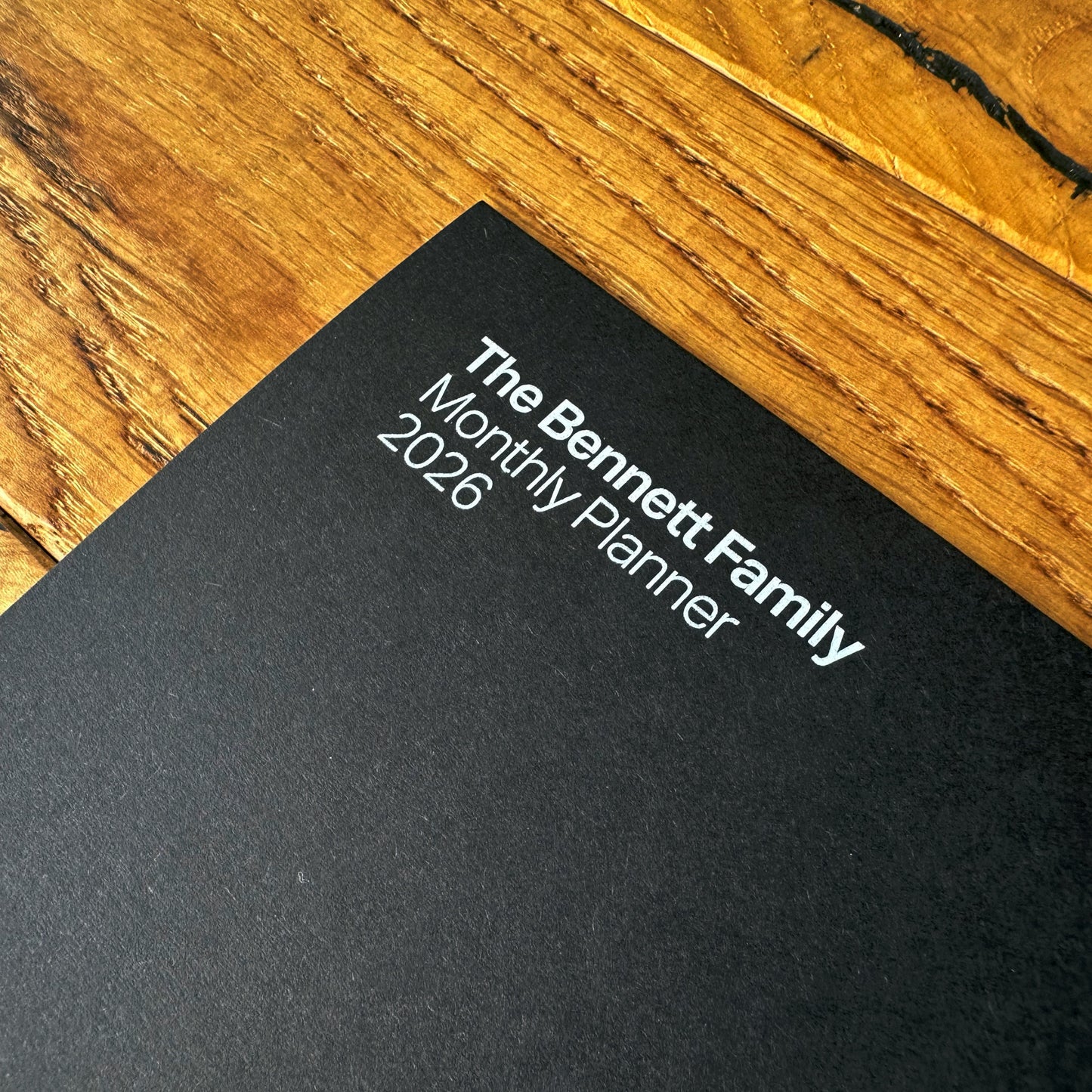 Black Monthly Planner 2026