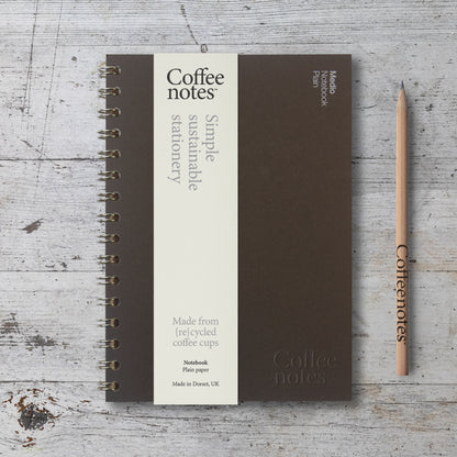 Espresso Wirebound Notebook (Plain)