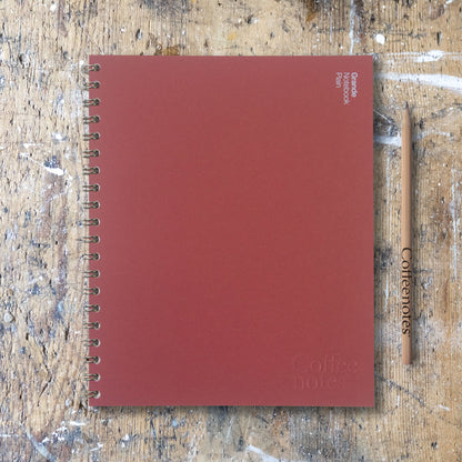 Cherry Wirebound Notebook (Plain)