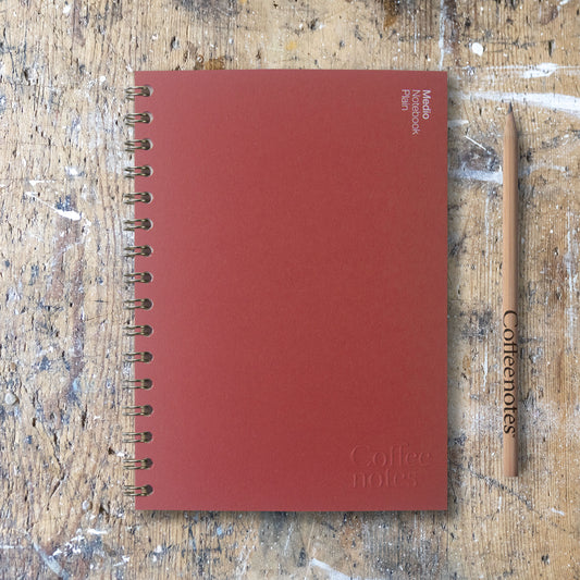 Cherry Wirebound Notebook (Plain)