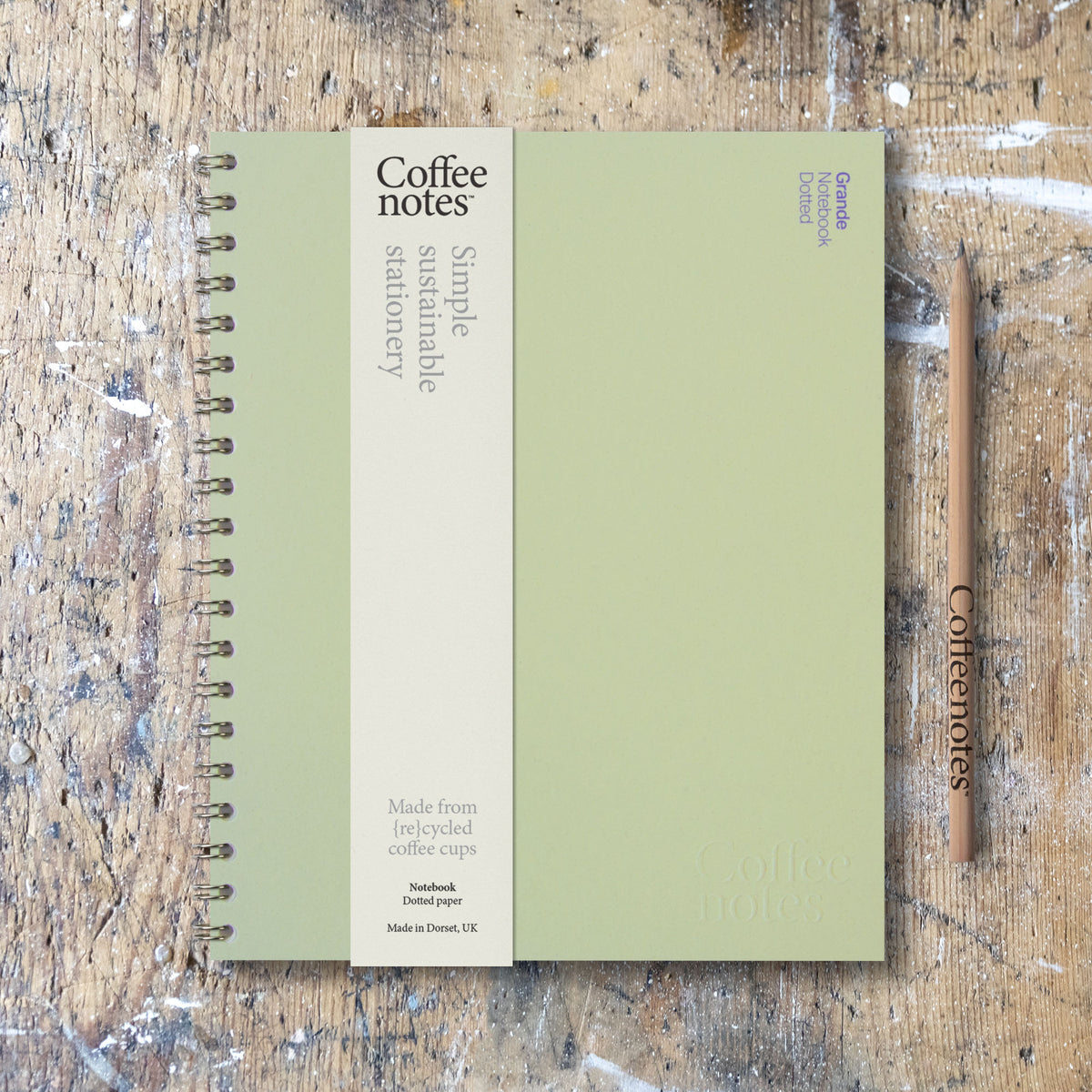 Kiwi Wirebound Notebook (Dotted)