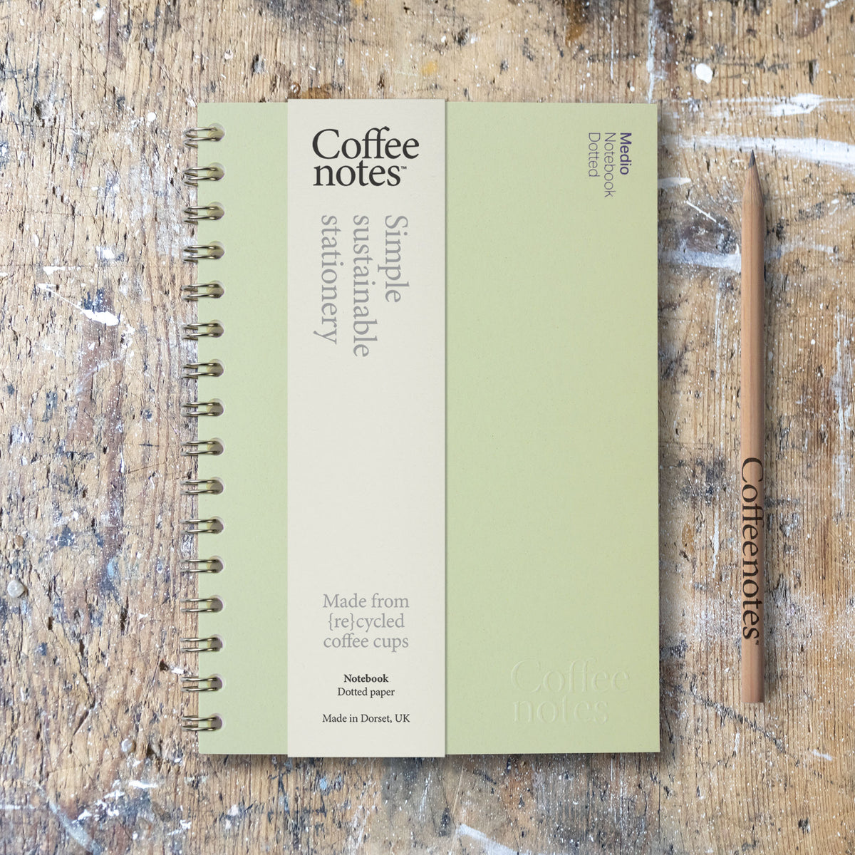 Kiwi Wirebound Notebook (Dotted)