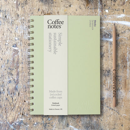 Kiwi Wirebound Notebook (Dotted)