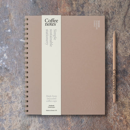 Almond Wirebound Notebook (Dotted)