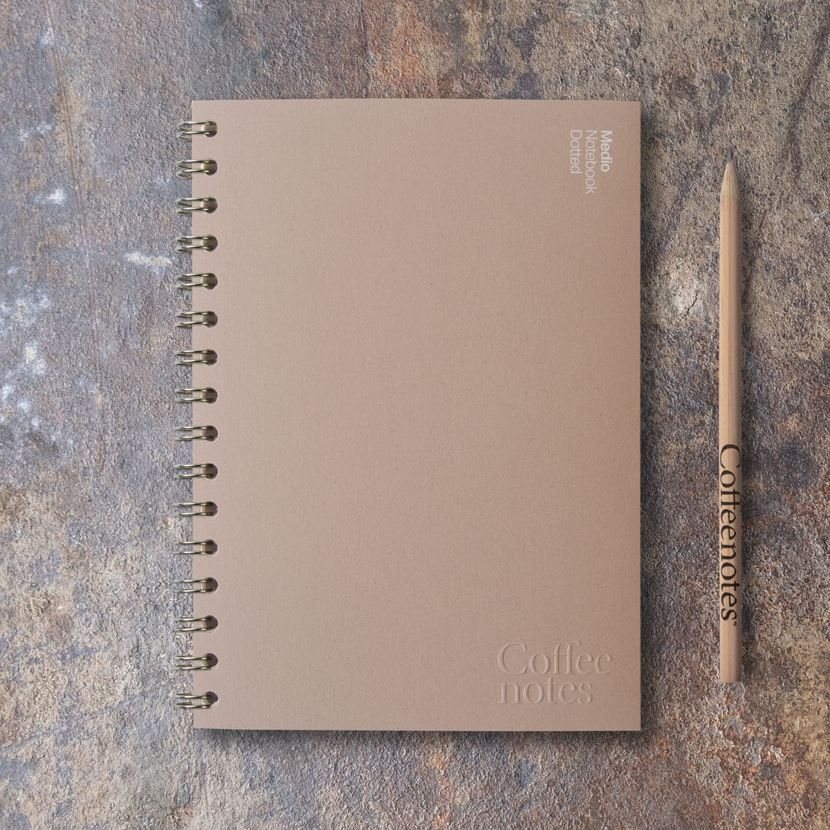 Almond Wirebound Notebook (Dotted)