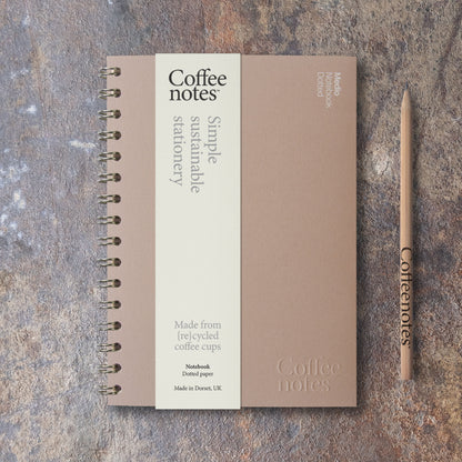 Almond Wirebound Notebook (Dotted)