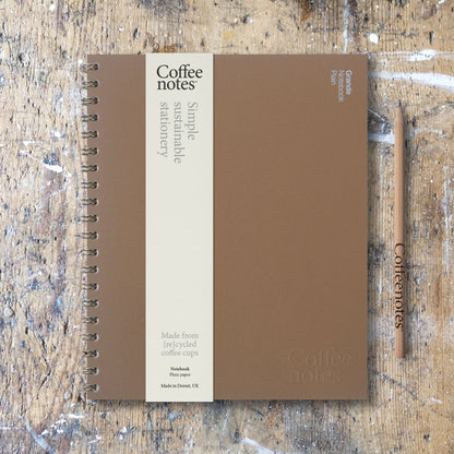 Hazelnut Wirebound Notebook (Plain)