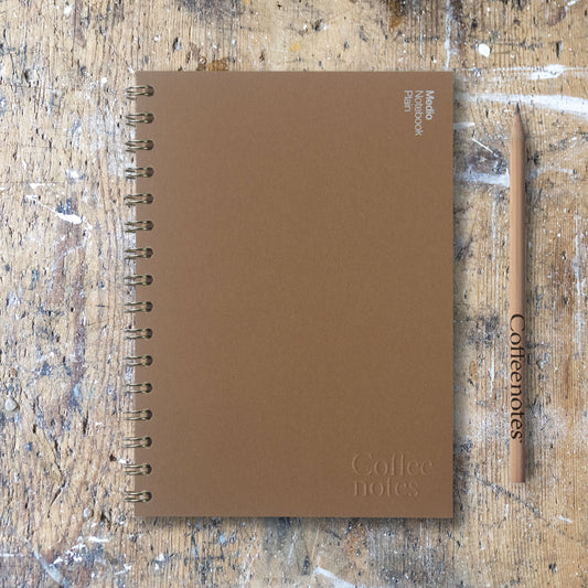 Hazelnut Wirebound Notebook (Plain)