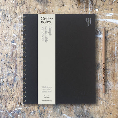 Black Wirebound Notebook (Plain)