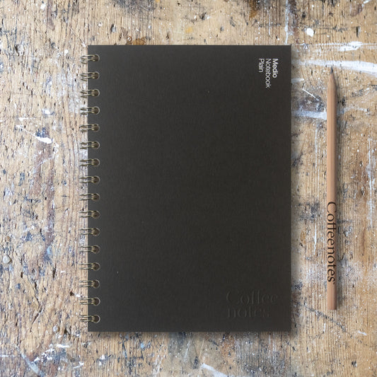 Black Wirebound Notebook (Plain)