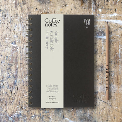 Black Wirebound Notebook (Plain)