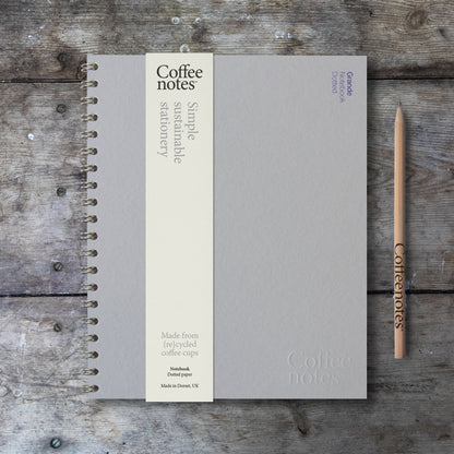 Grey Wirebound Notebook (Dotted)