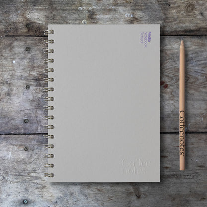 Grey Wirebound Notebook (Dotted)