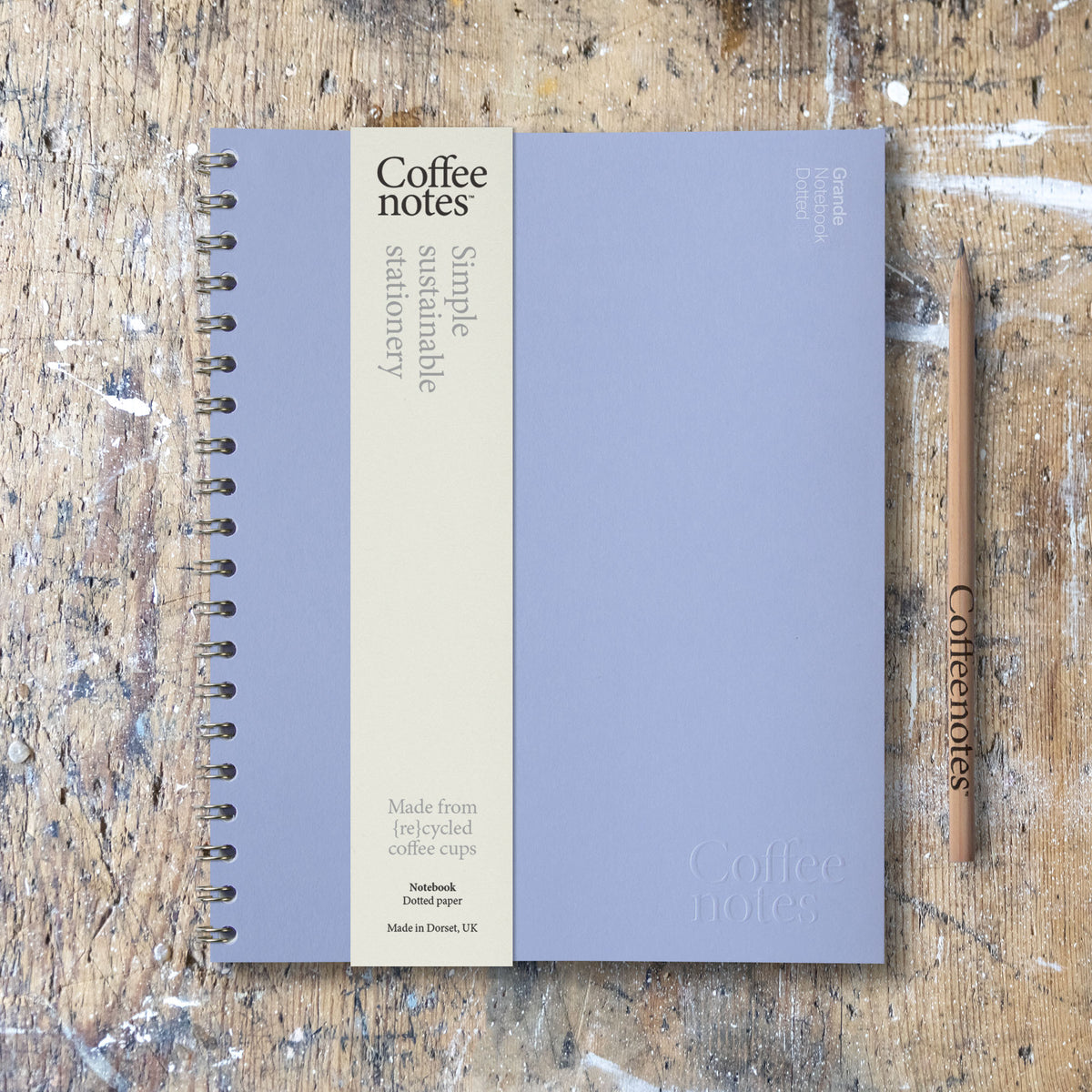 Marine Blue Wirebound Notebook (Dotted)
