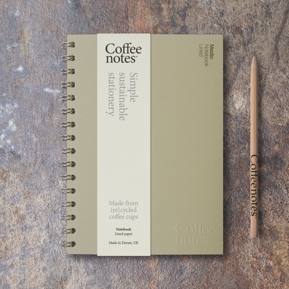 Camel Tweed Wirebound Notebook (Lined)