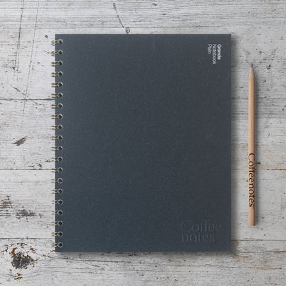Navy Wool Wirebound Notebook (Plain)