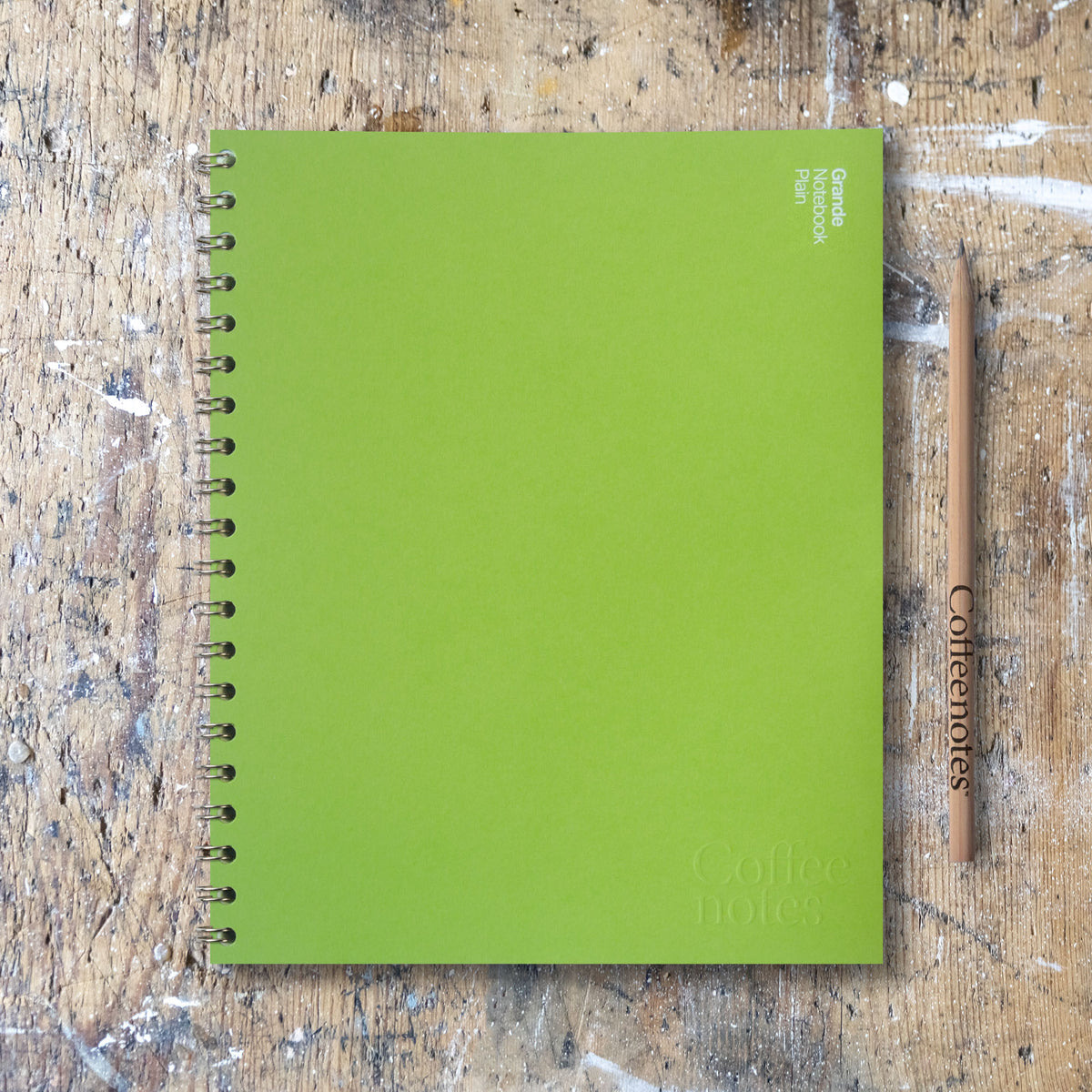 Lime Green Wirebound Notebook (Plain)
