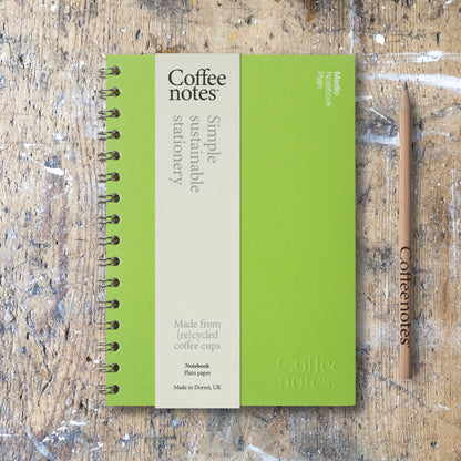 Lime Green Wirebound Notebook (Plain)