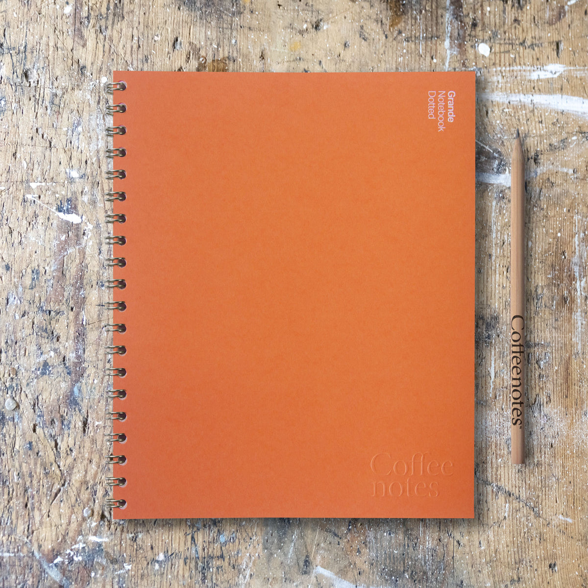 Orange Wirebound Notebook (Dotted)