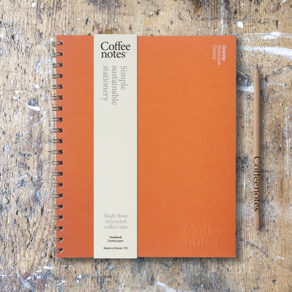 Orange Wirebound Notebook (Dotted)