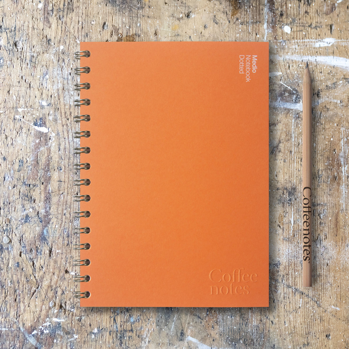 Orange Wirebound Notebook (Dotted)
