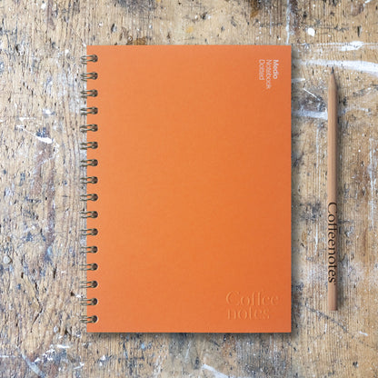 Orange Wirebound Notebook (Dotted)