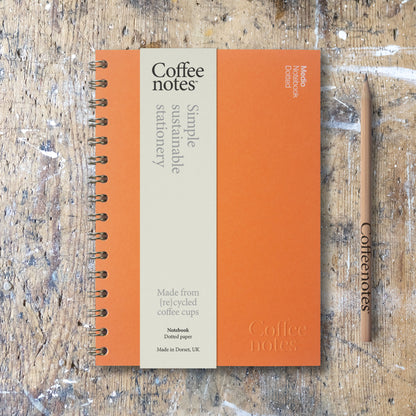 Orange Wirebound Notebook (Dotted)