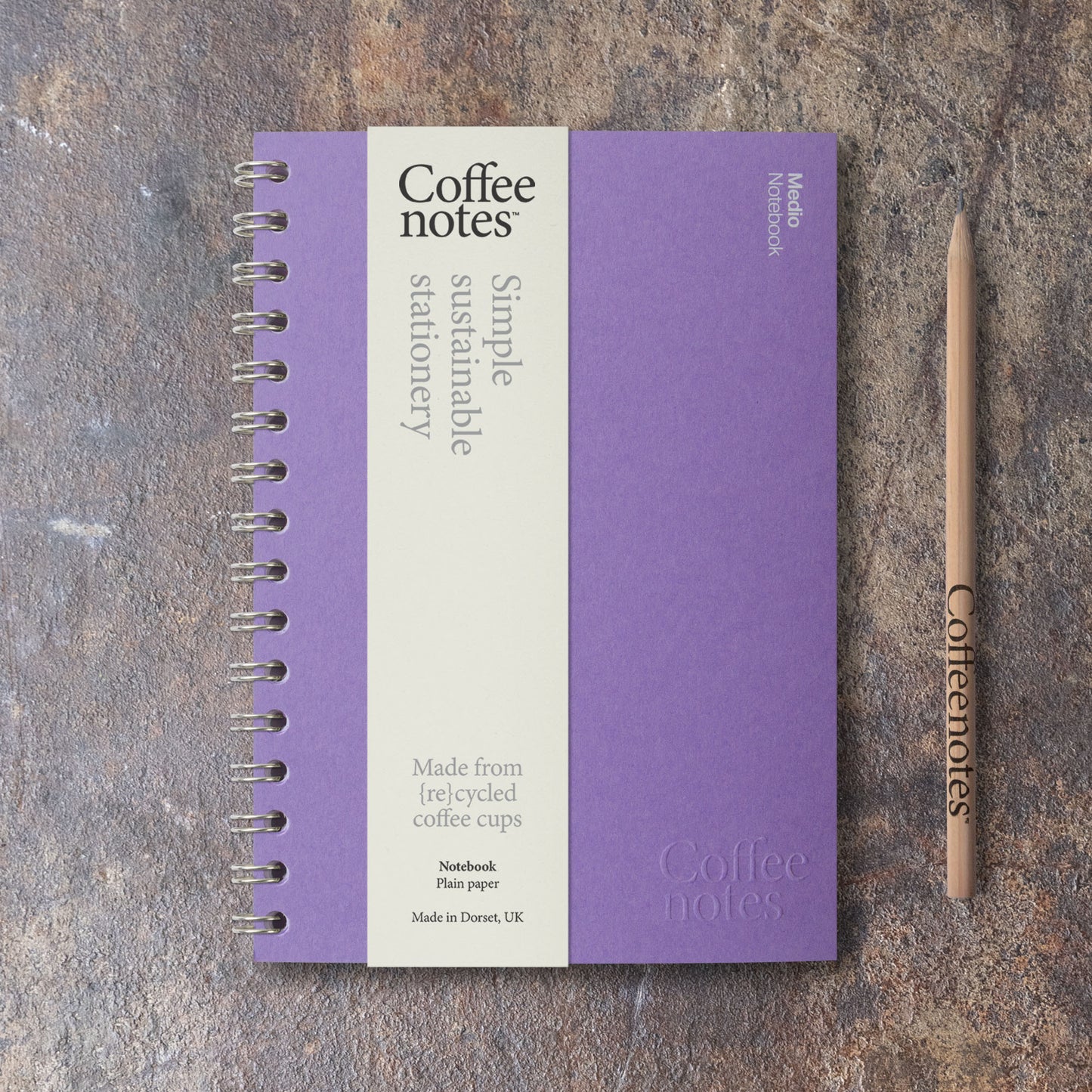 Violet Wirebound Notebook