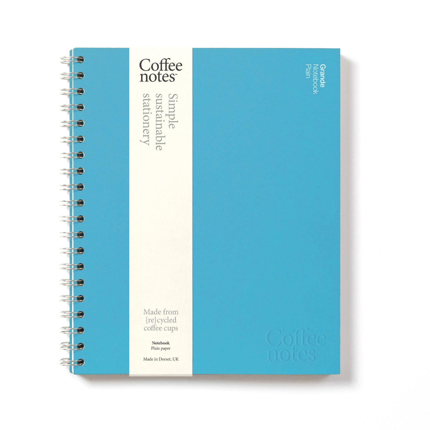 Deep Blue Wirebound Notebook (Plain)