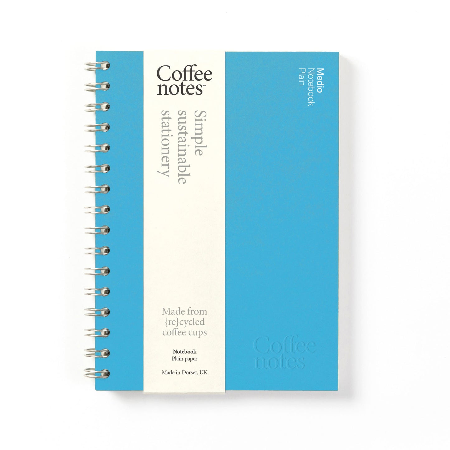 Deep Blue Wirebound Notebook (Plain)