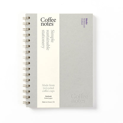 Grey Wirebound Notebook (Dotted)