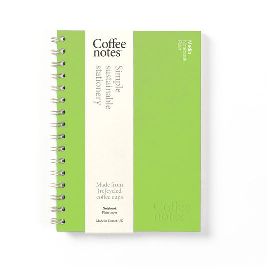 Lime Green Wirebound Notebook (Plain)