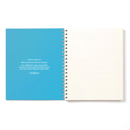 Deep Blue Wirebound Notebook (Plain)