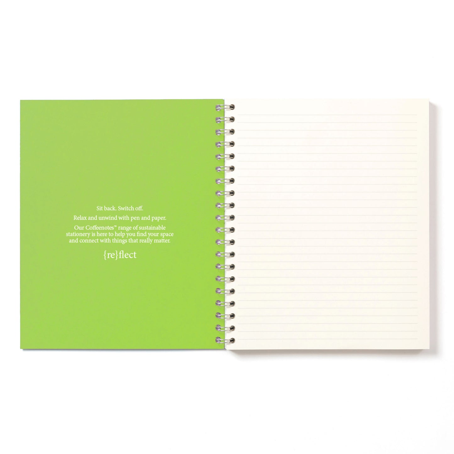 Lime Green Wirebound Notebook (Plain)